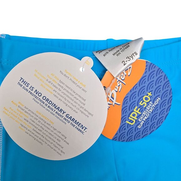 SunBusters Kids UPF 50+ Swim Shorts 2-3 Yrs Blue Purple Reef Safe JJ4130 - Picture 2 of 6